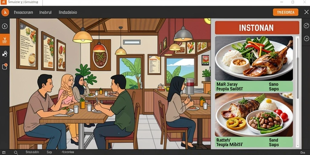 Tampilan awal yang menarik dengan navigasi sederhana.