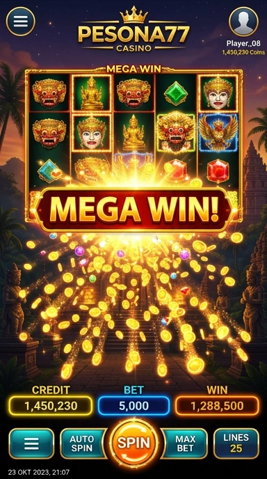 Galeri pratinjau visual pesona77 build APK resmi terbaru